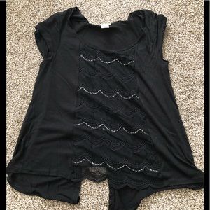 Love on Top black pattern tee